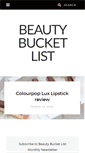 Mobile Screenshot of beautybucketlist.com
