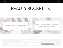 Tablet Screenshot of beautybucketlist.com